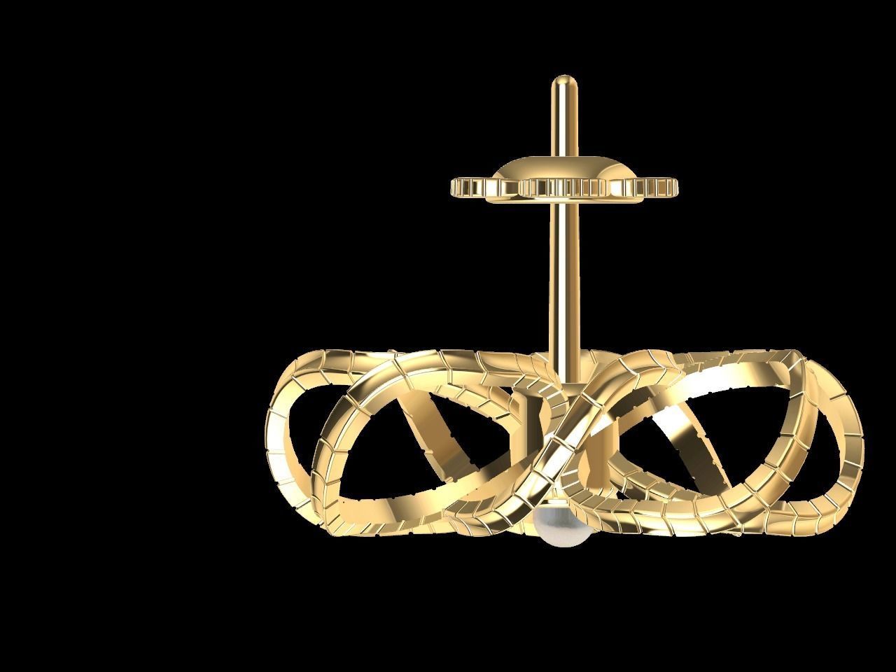 twisty flower earrings and ear post stl files all parts verified 3D print model_16