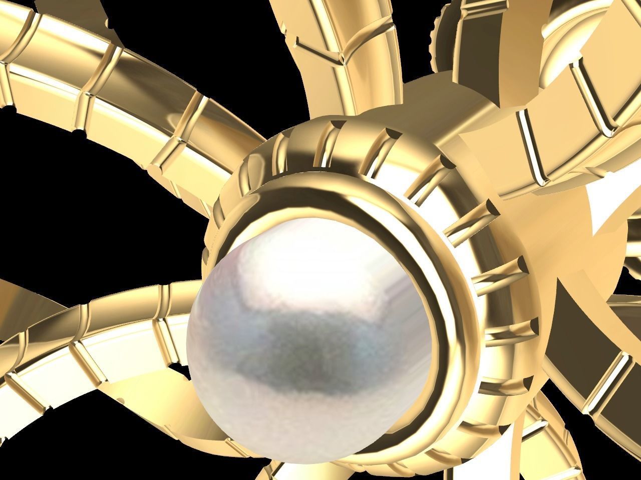 twisty flower earrings and ear post stl files all parts verified 3D print model_6