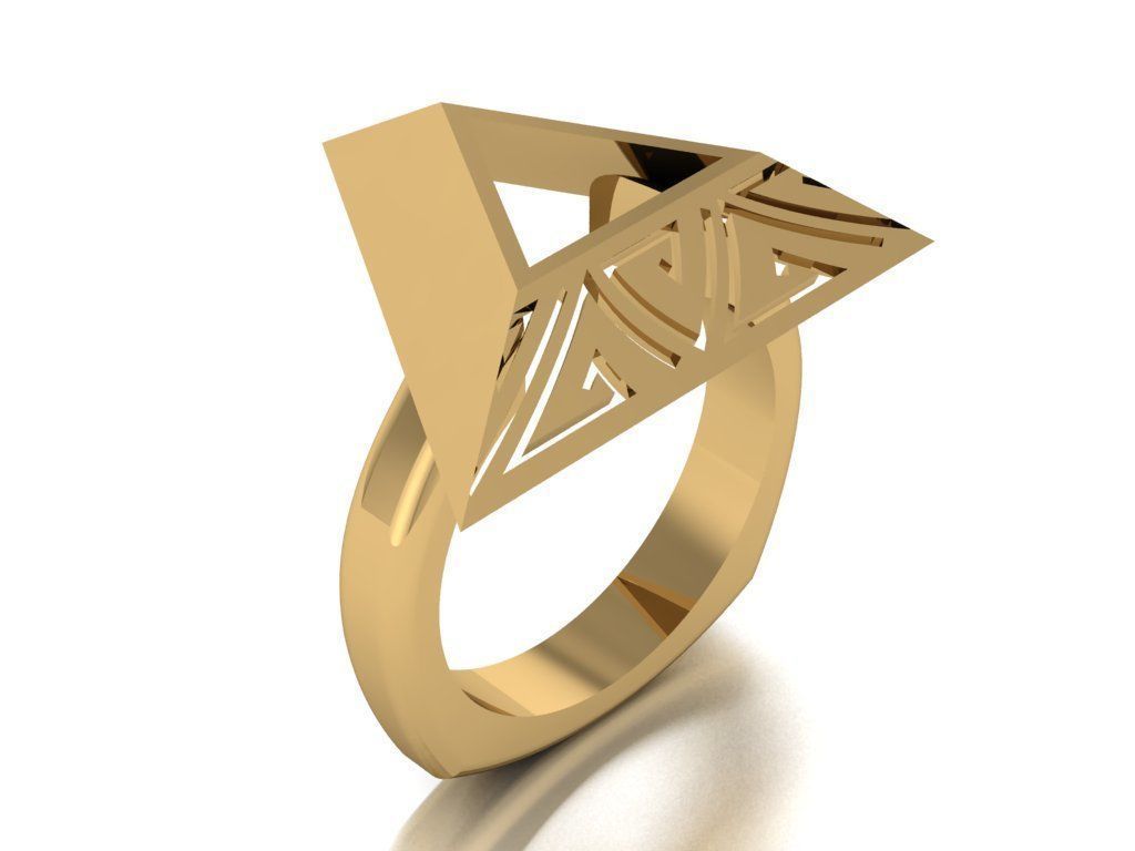 pyramid ring 3D print model_9