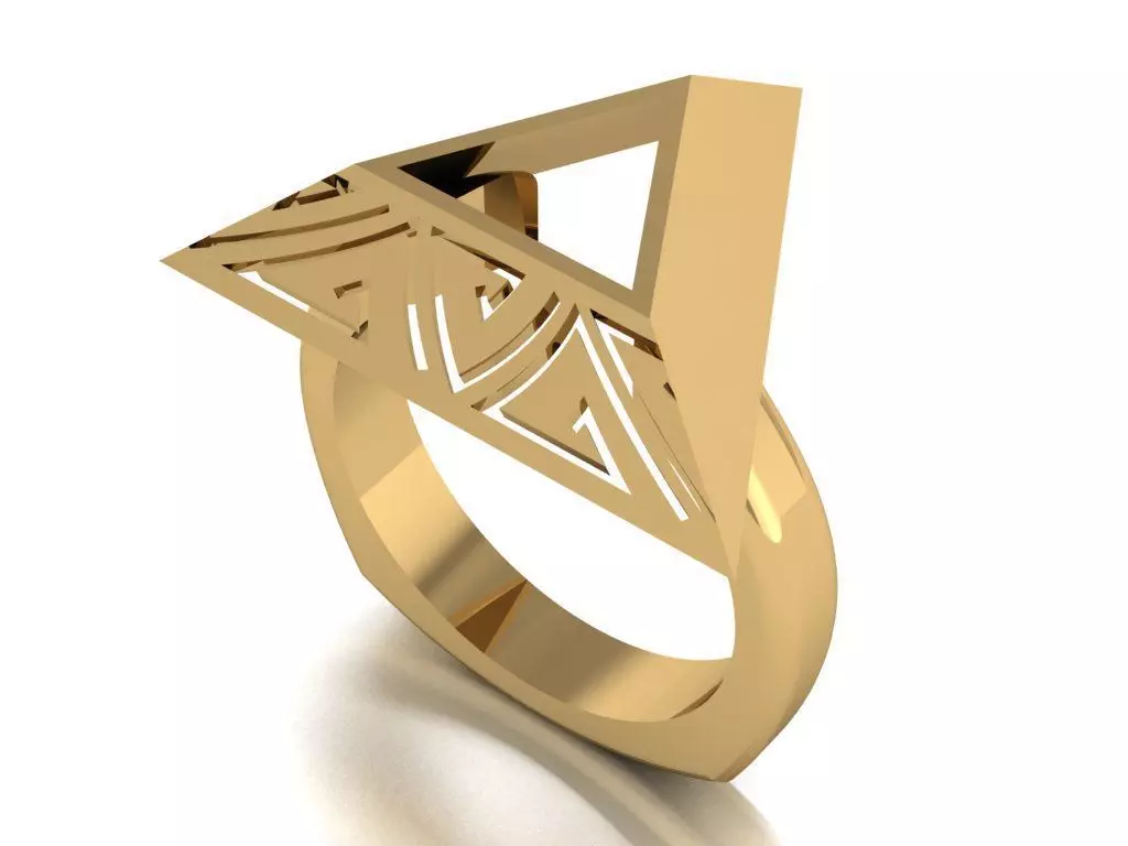 pyramid ring 3D print model_0