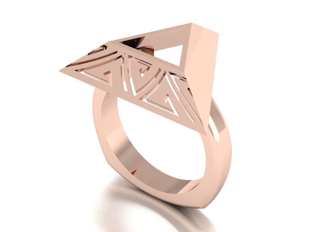 pyramid ring 3D print model_2