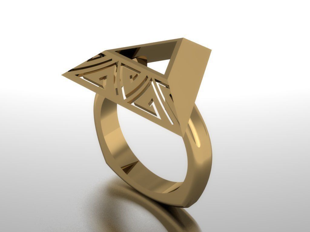 pyramid ring 3D print model_15