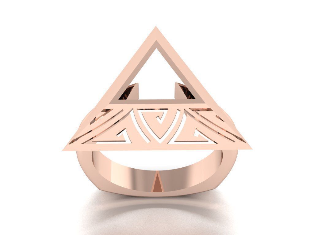 pyramid ring 3D print model_3