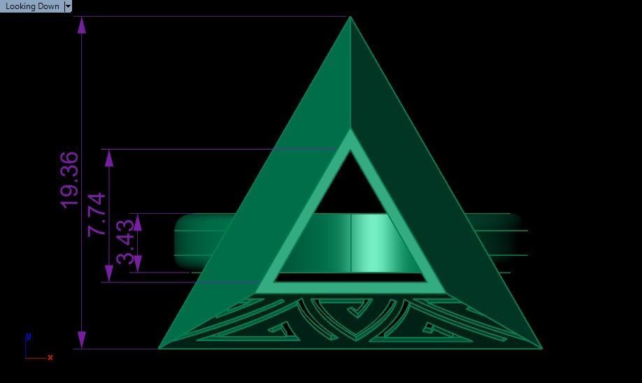 pyramid ring 3D print model_4