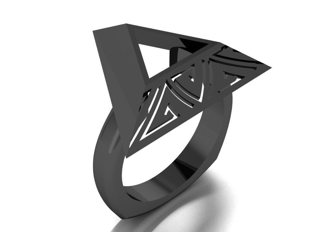 pyramid ring 3D print model_14