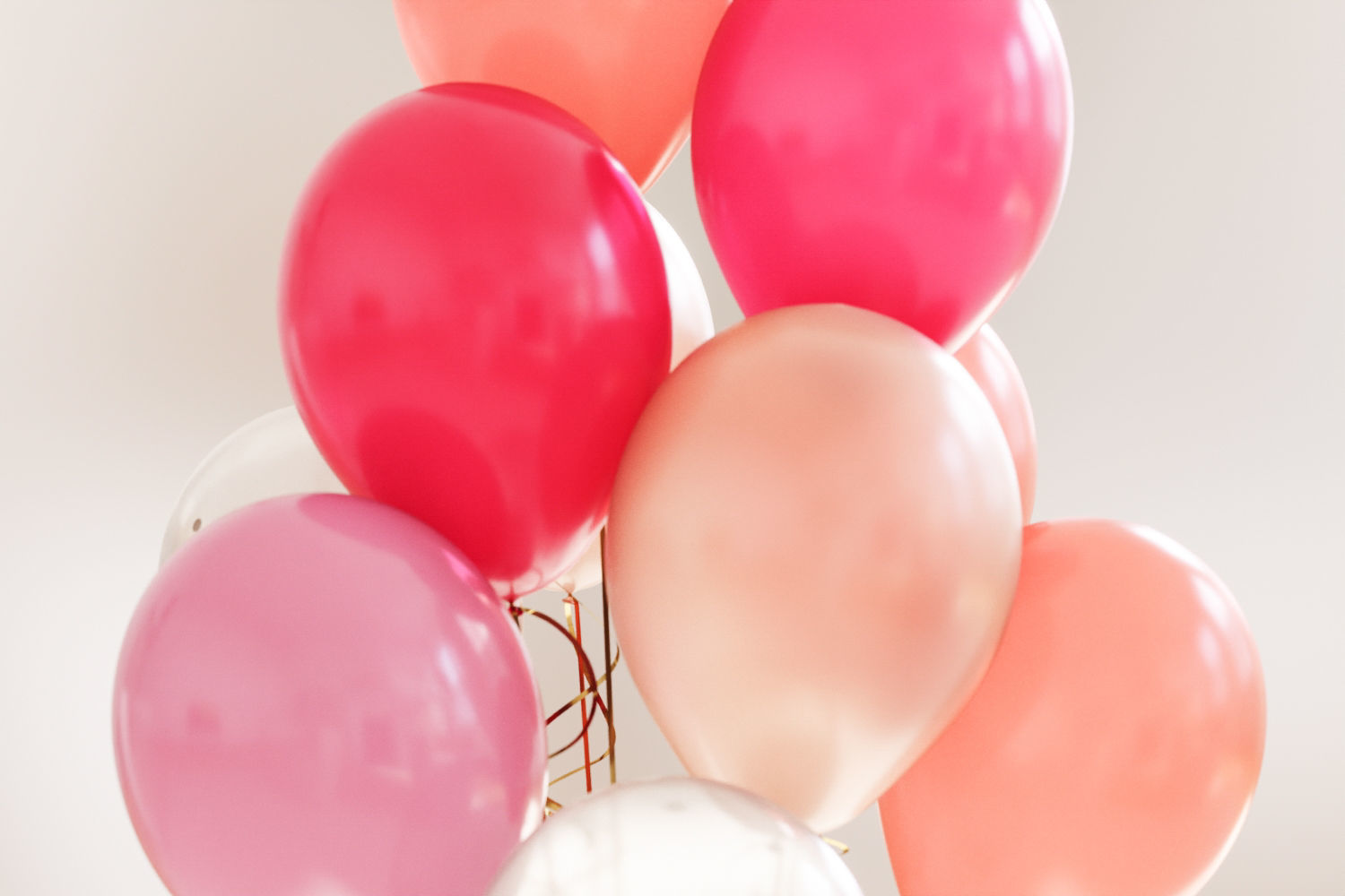 Pink party balloons 3D model_6