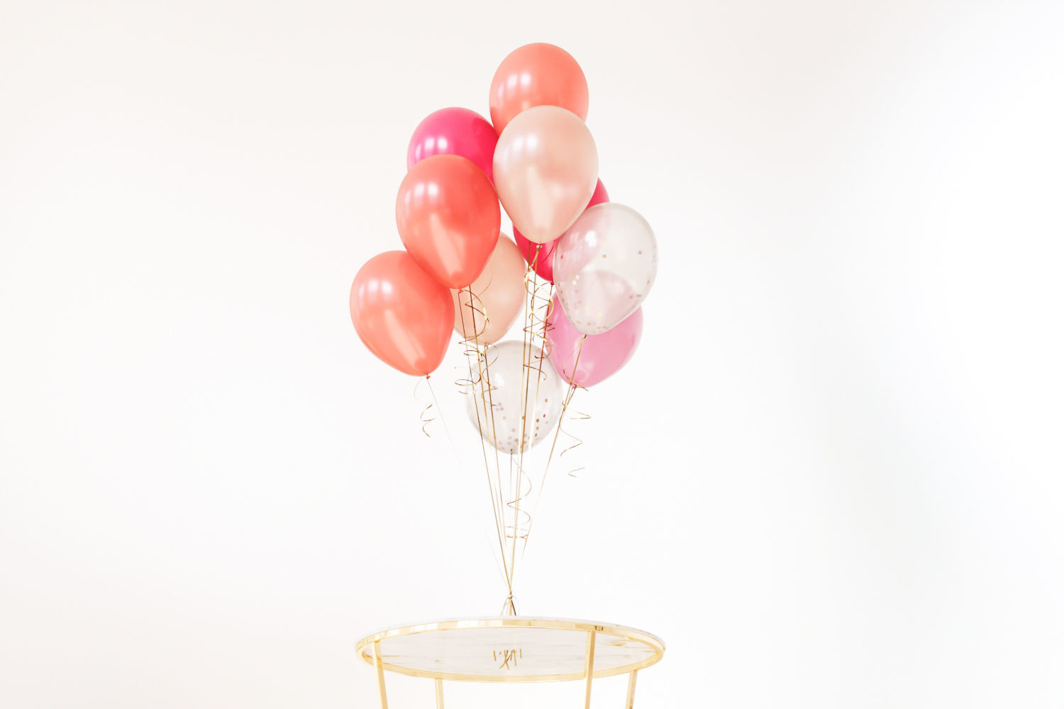 Pink party balloons 3D model_3