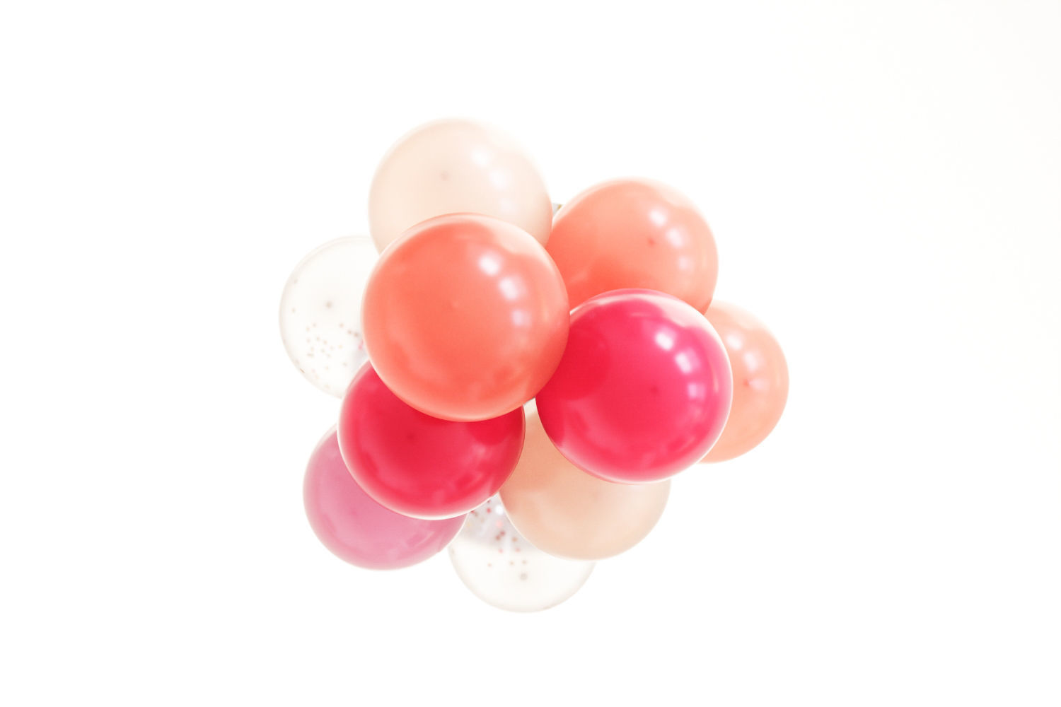 Pink party balloons 3D model_10