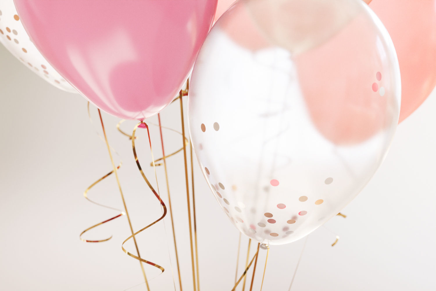 Pink party balloons 3D model_5