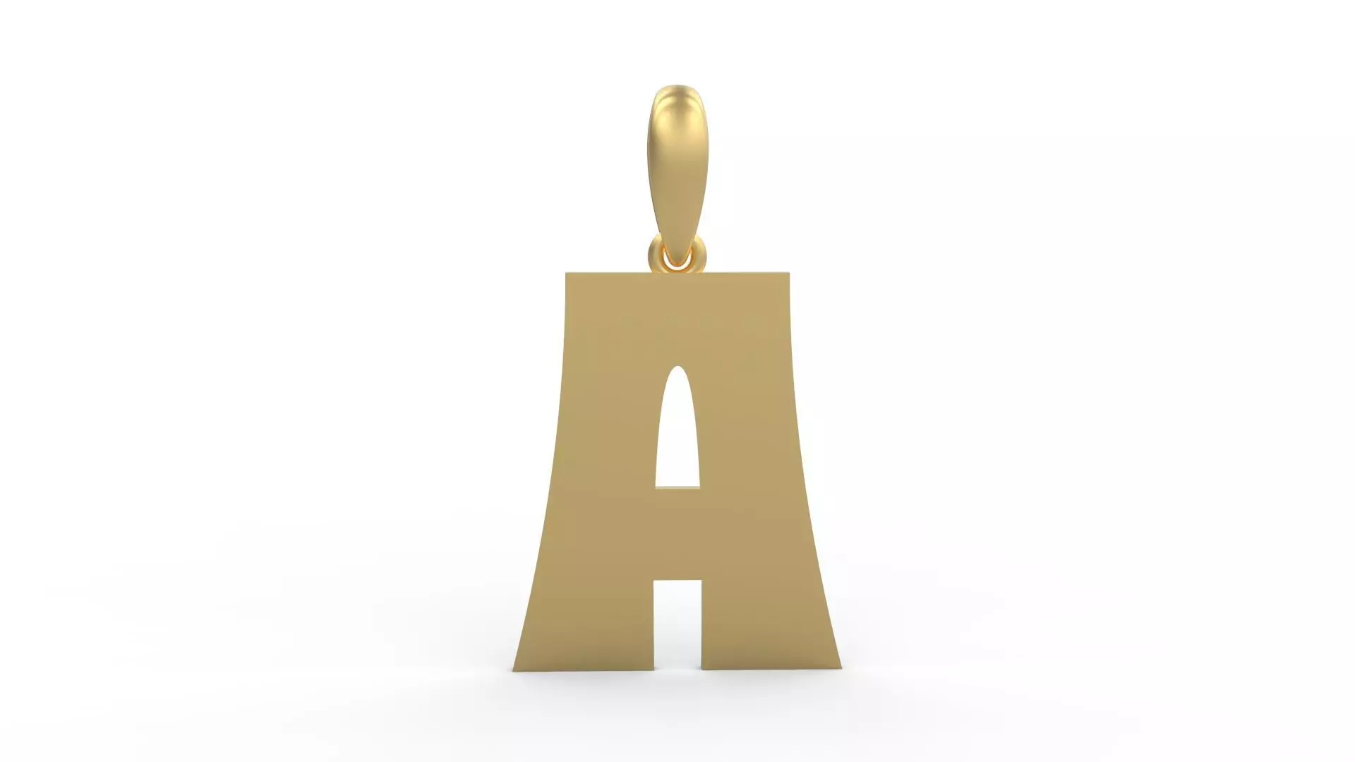 Initial Letters Pendant Halloween Hex A 3D print model_0