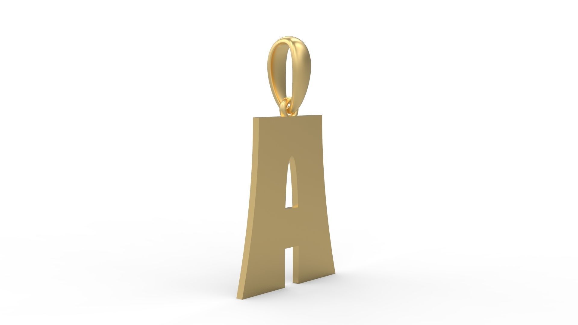 Initial Letters Pendant Halloween Hex A 3D print model_3