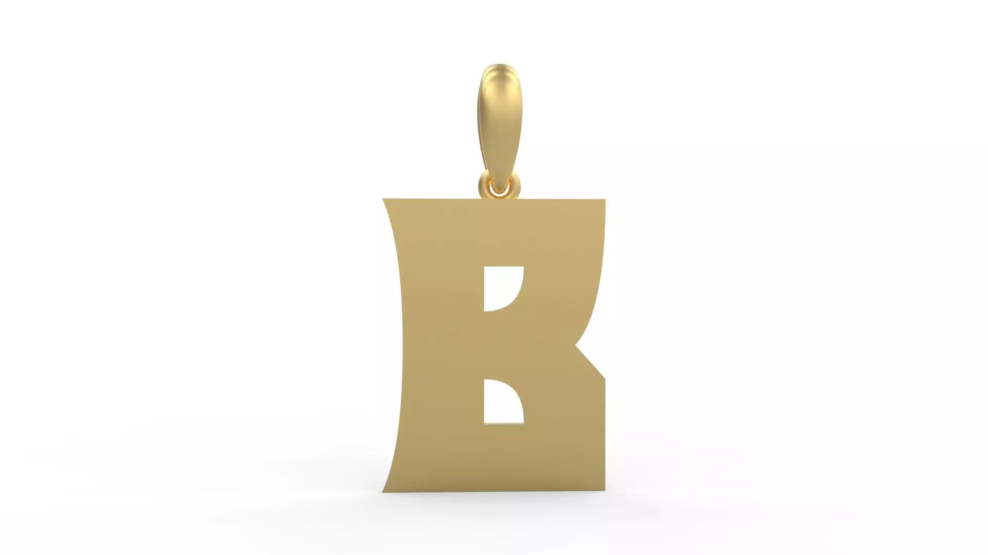 Initial Letters Pendant Halloween Hex B 3D print model_0