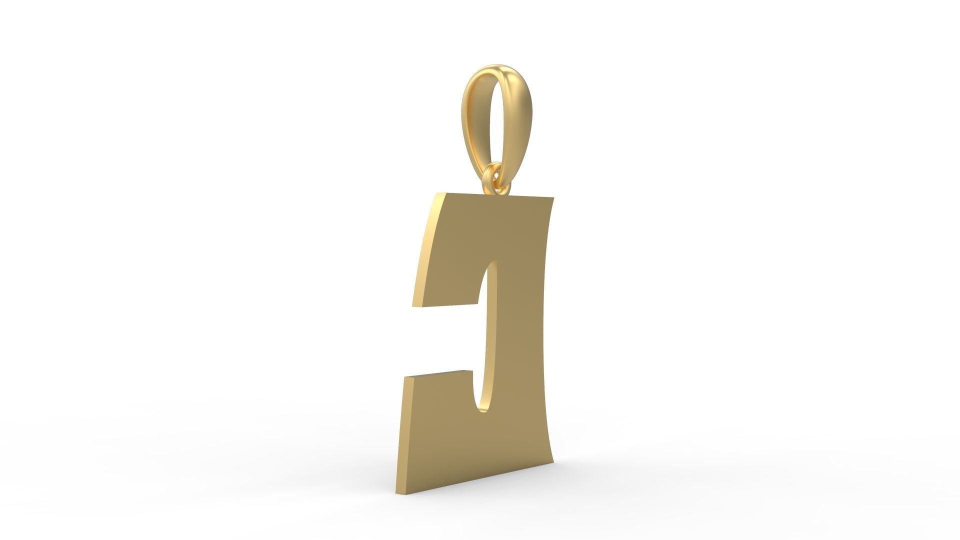 Initial Letters Pendant Halloween Hex C 3D print model_3