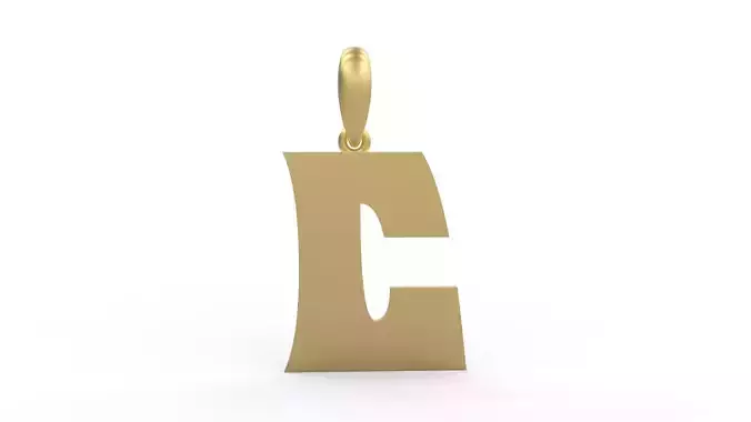 Initial Letters Pendant Halloween Hex C