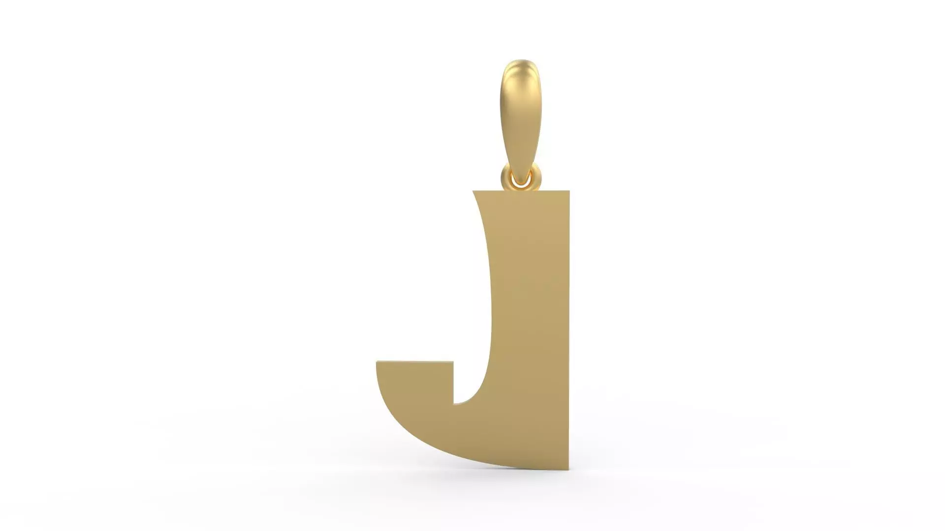 Initial Letters Pendant Halloween Hex J 3D print model_0