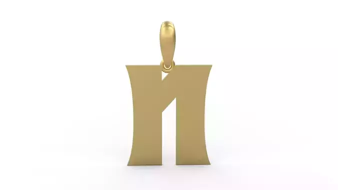 Initial Letters Pendant Halloween Hex N