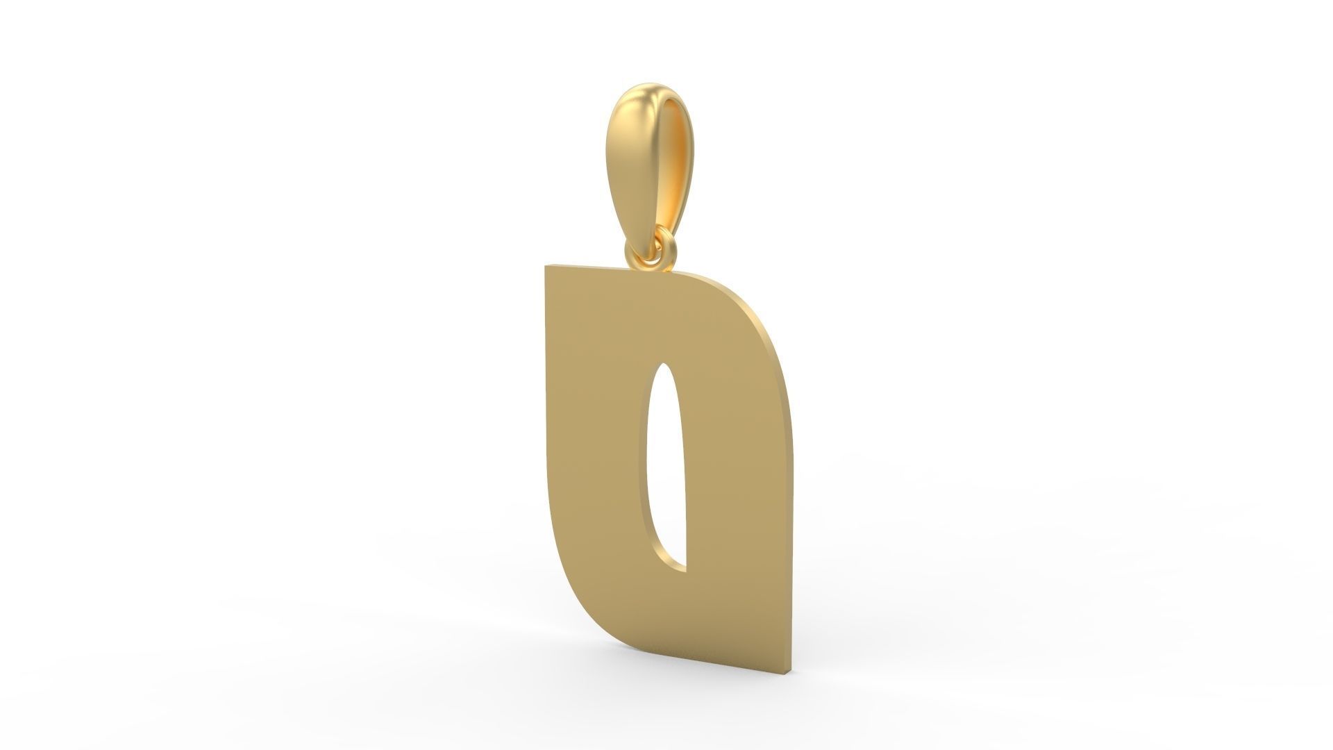 Initial Letters Pendant Halloween Hex O 3D print model_1