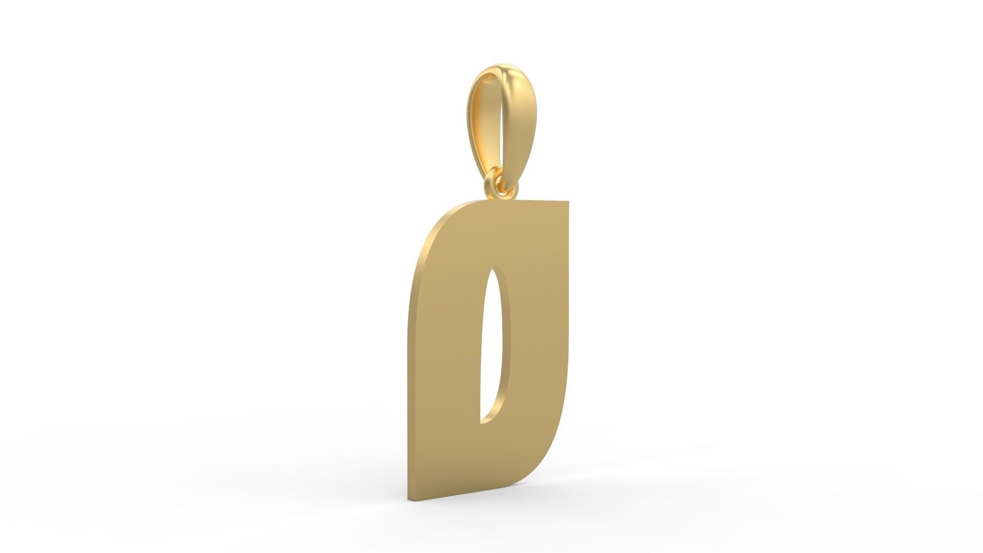 Initial Letters Pendant Halloween Hex O 3D print model_3