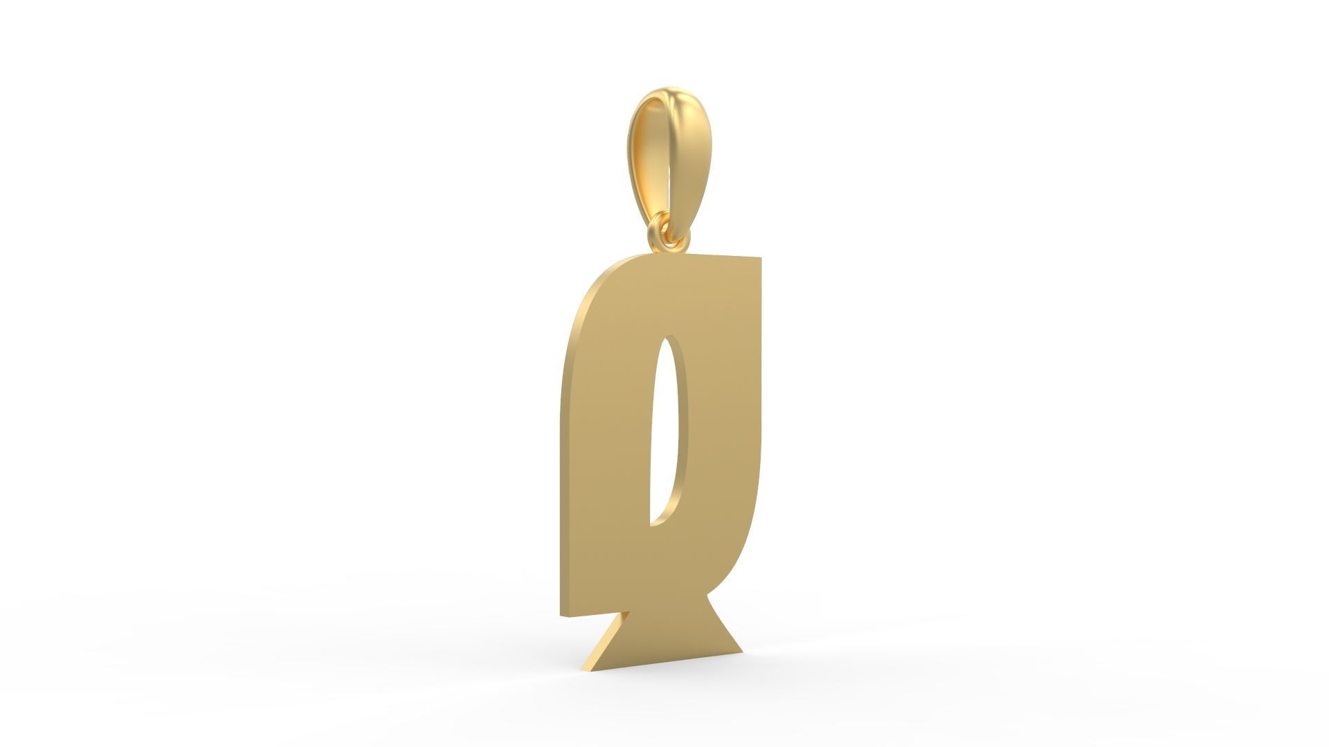 Initial Letters Pendant Halloween Hex Q 3D print model_3