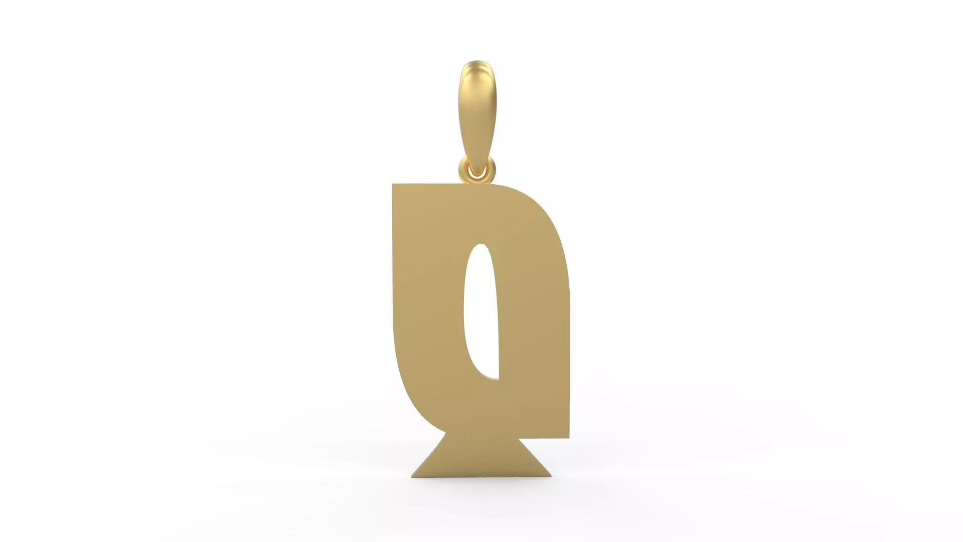 Initial Letters Pendant Halloween Hex Q 3D print model_0