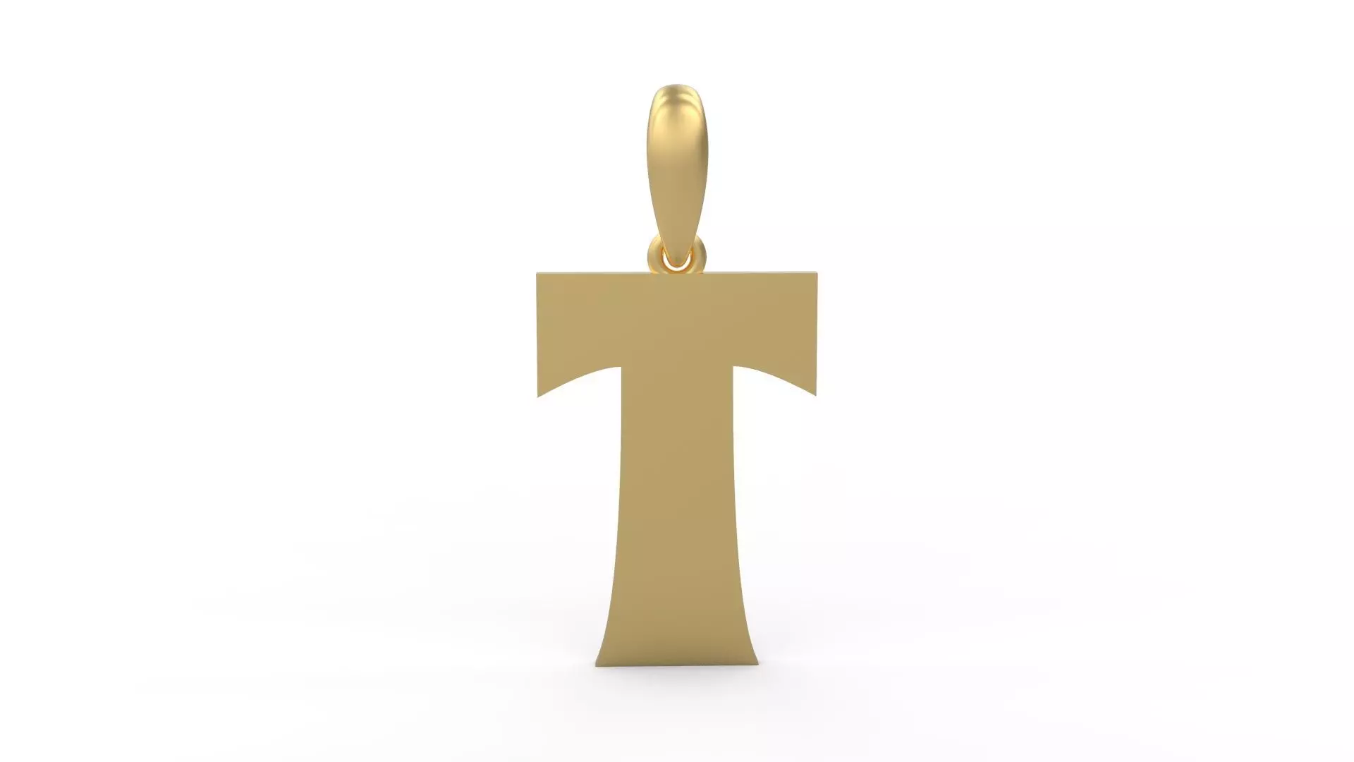 Initial Letters Pendant Halloween Hex T 3D print model_0