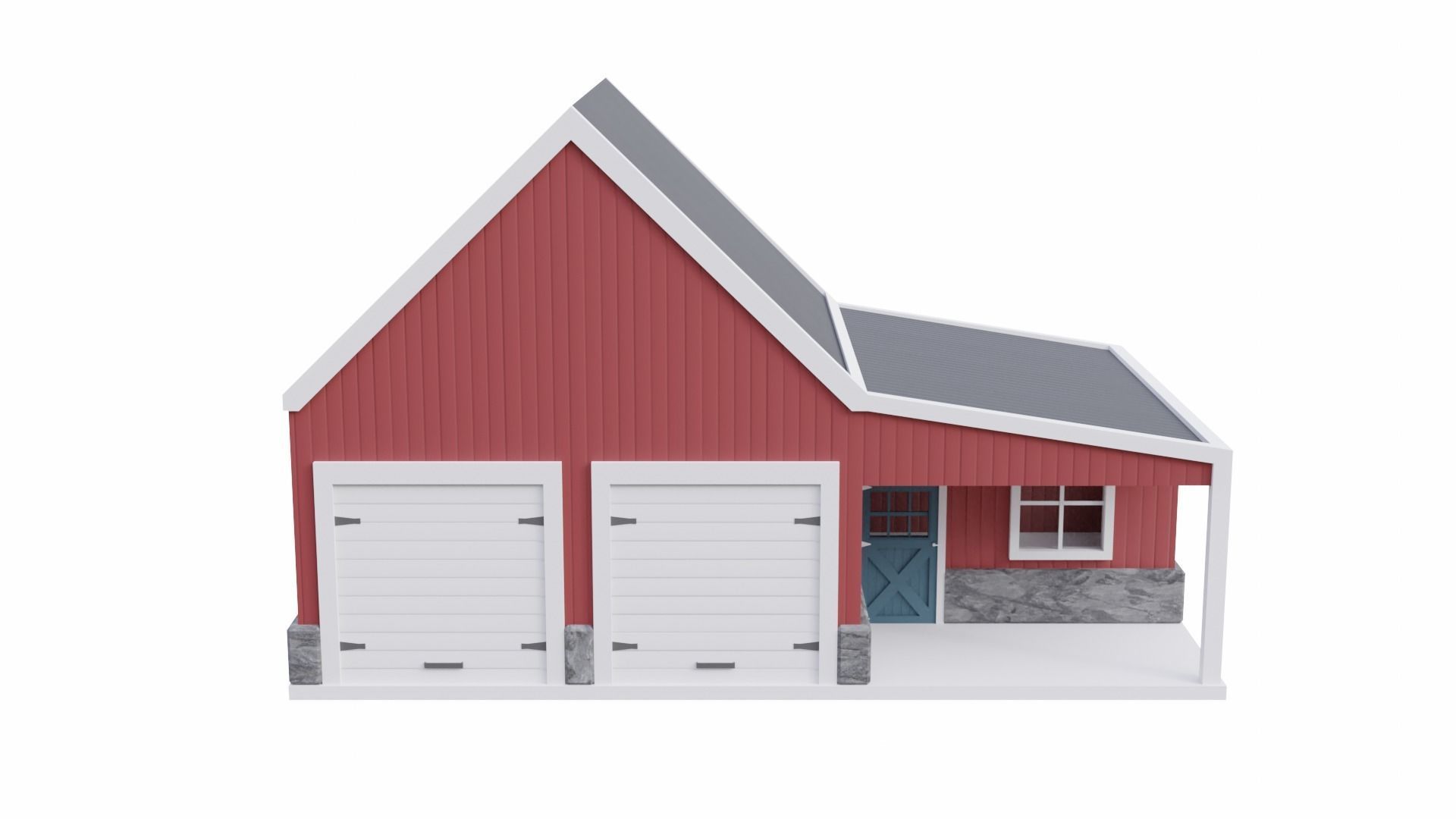 Barn Workshop 3 Low-poly 3D model_3