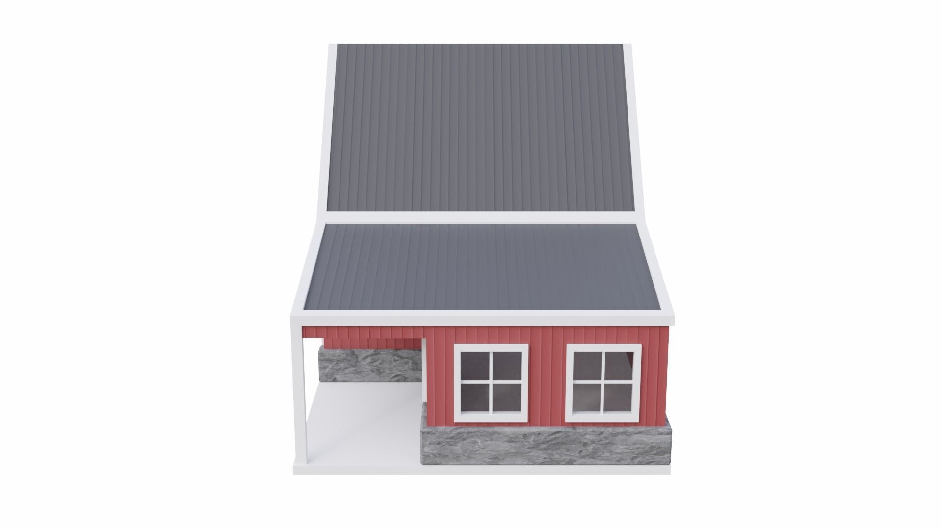Barn Workshop 3 Low-poly 3D model_9