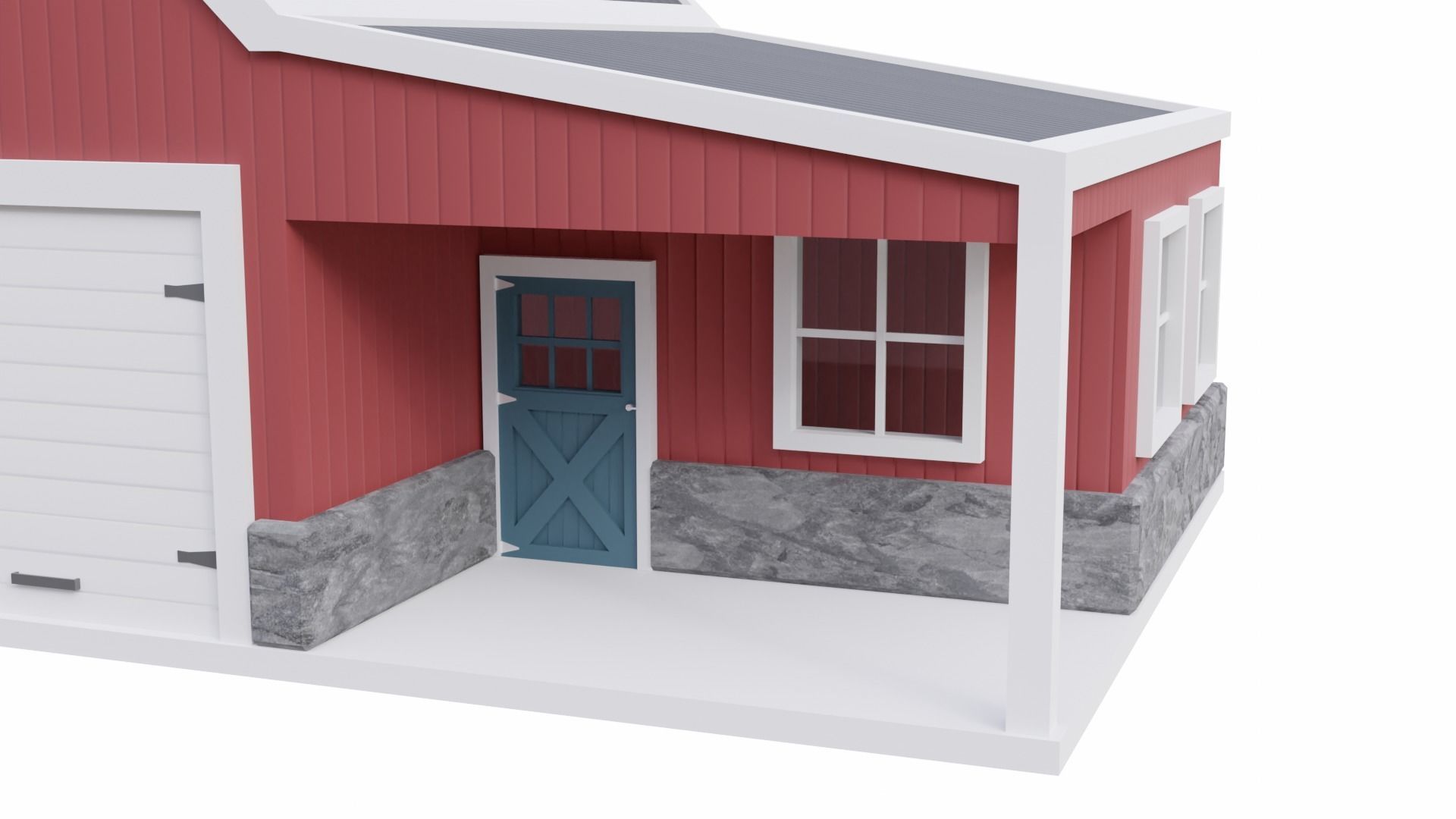 Barn Workshop 3 Low-poly 3D model_6