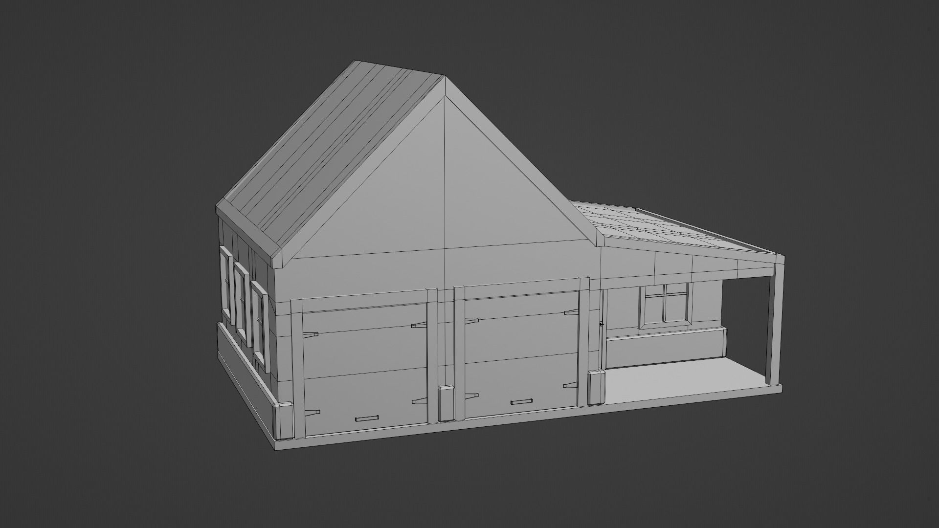 Barn Workshop 3 Low-poly 3D model_14