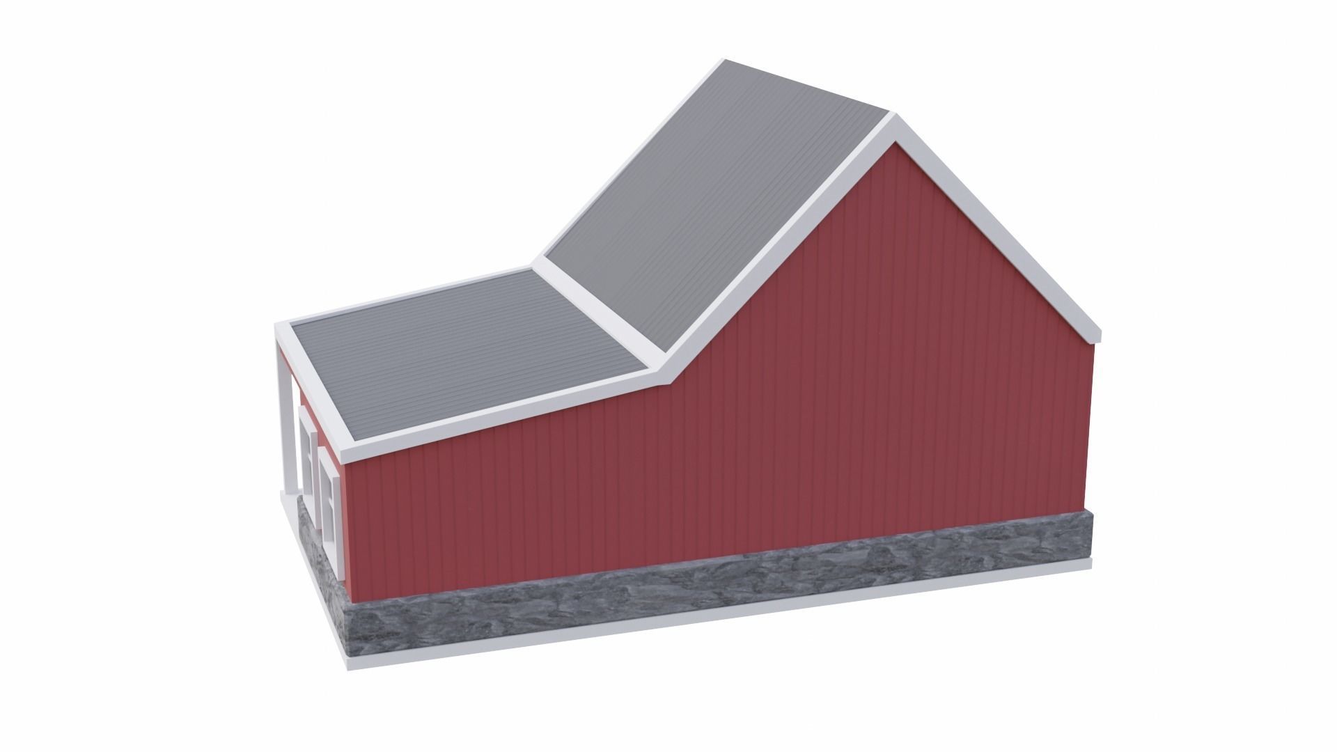Barn Workshop 3 Low-poly 3D model_11