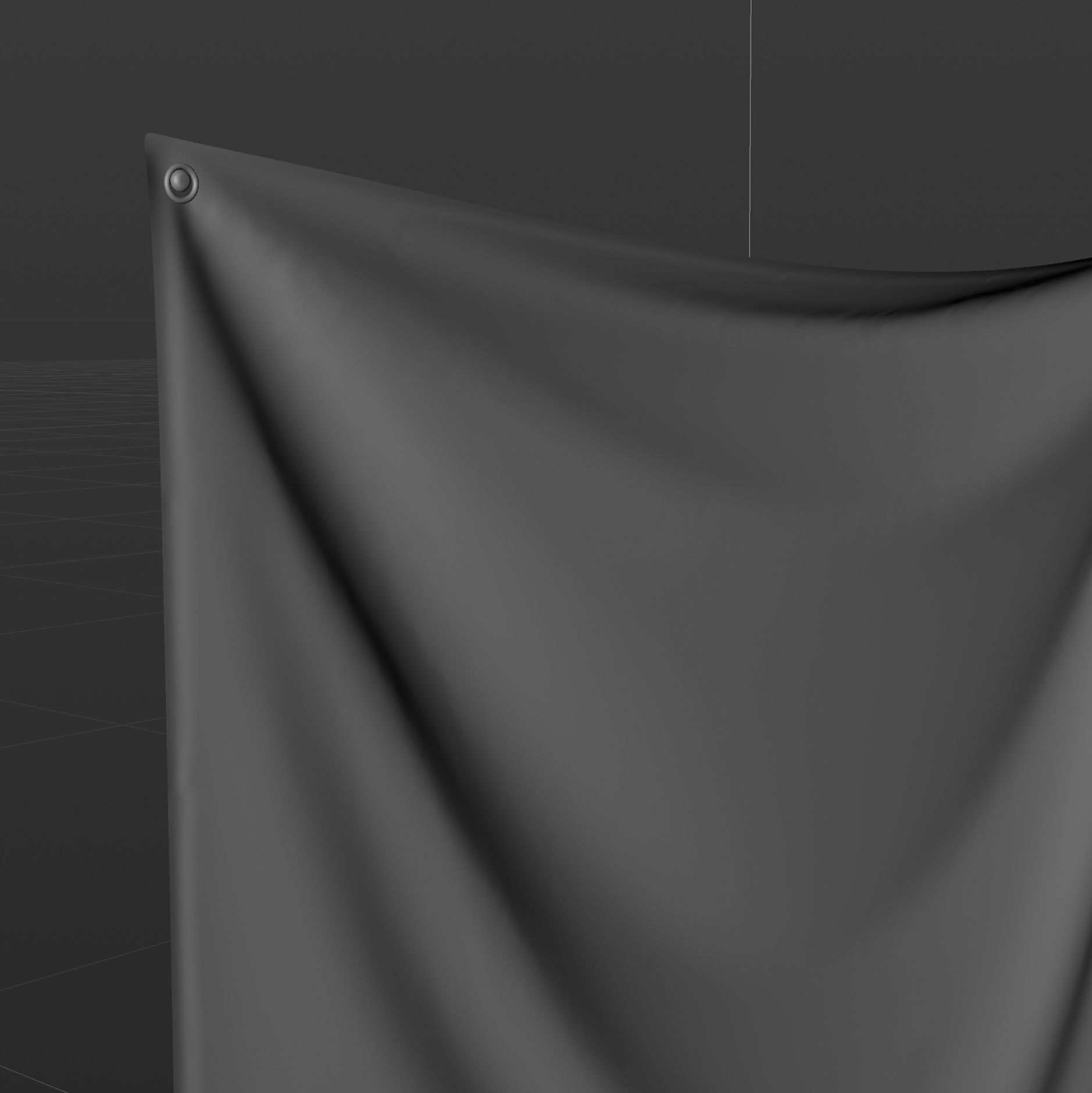 3d Flag Fabric Banner Low-poly 3D model 3D model_3