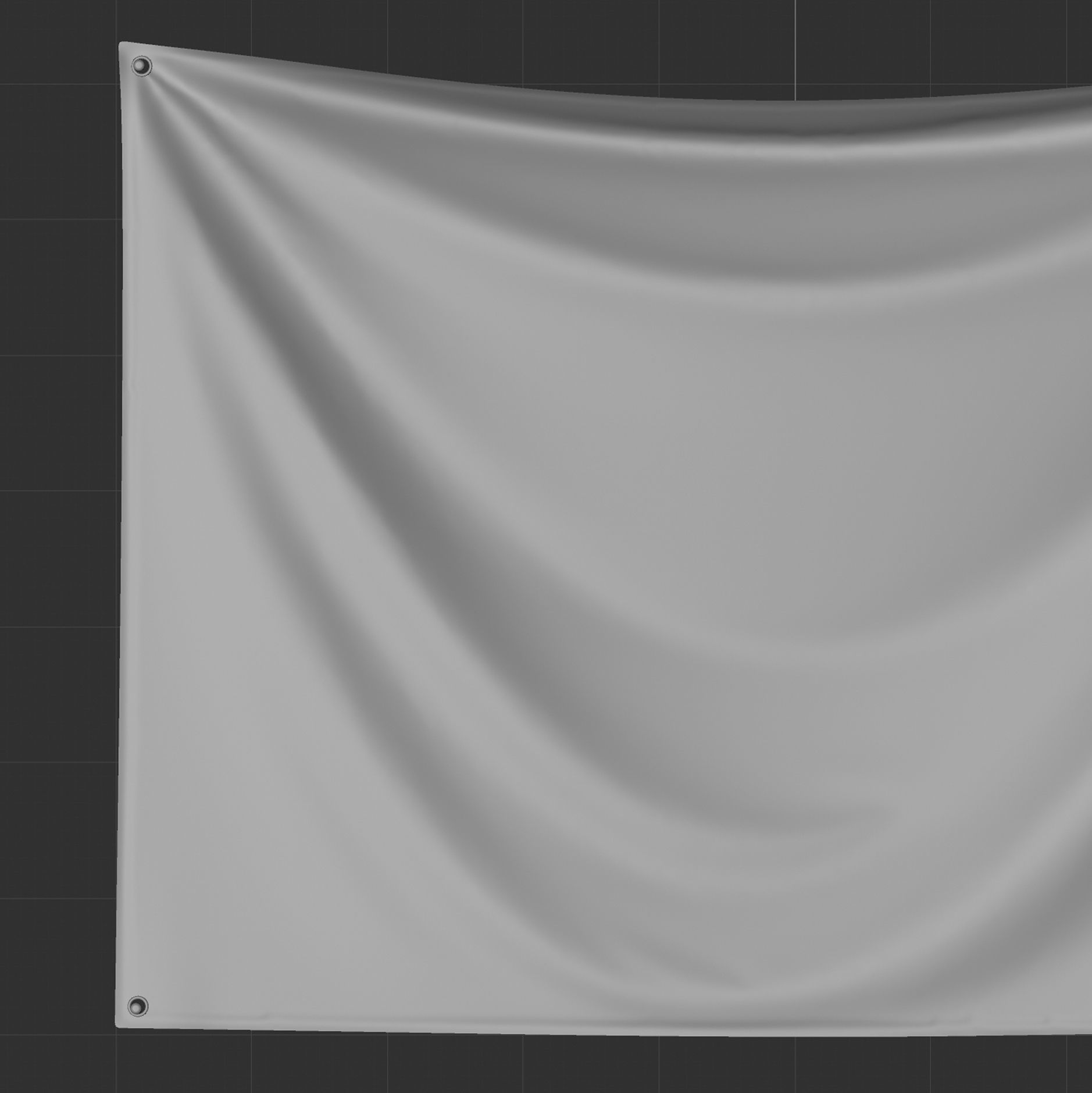 3d Flag Fabric Banner Low-poly 3D model 3D model_4