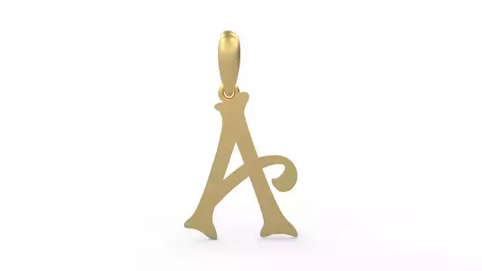 Initial Letters Pendant HalloWitch A