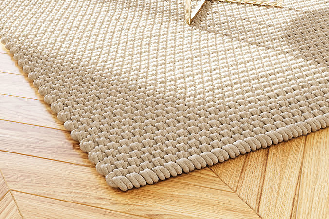 Thickly woven carpet 3D model