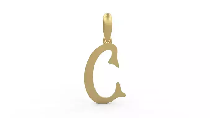 Initial Letters Pendant HalloWitch C