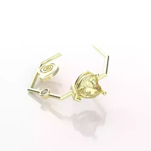 Nar108 gold ring with stone