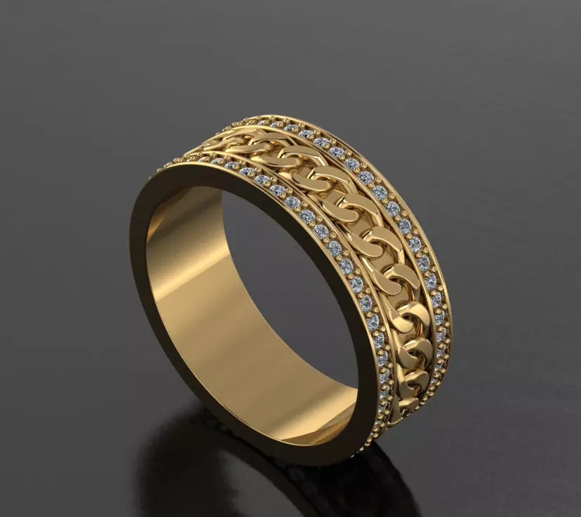 Ring chain Free low-poly 3D model