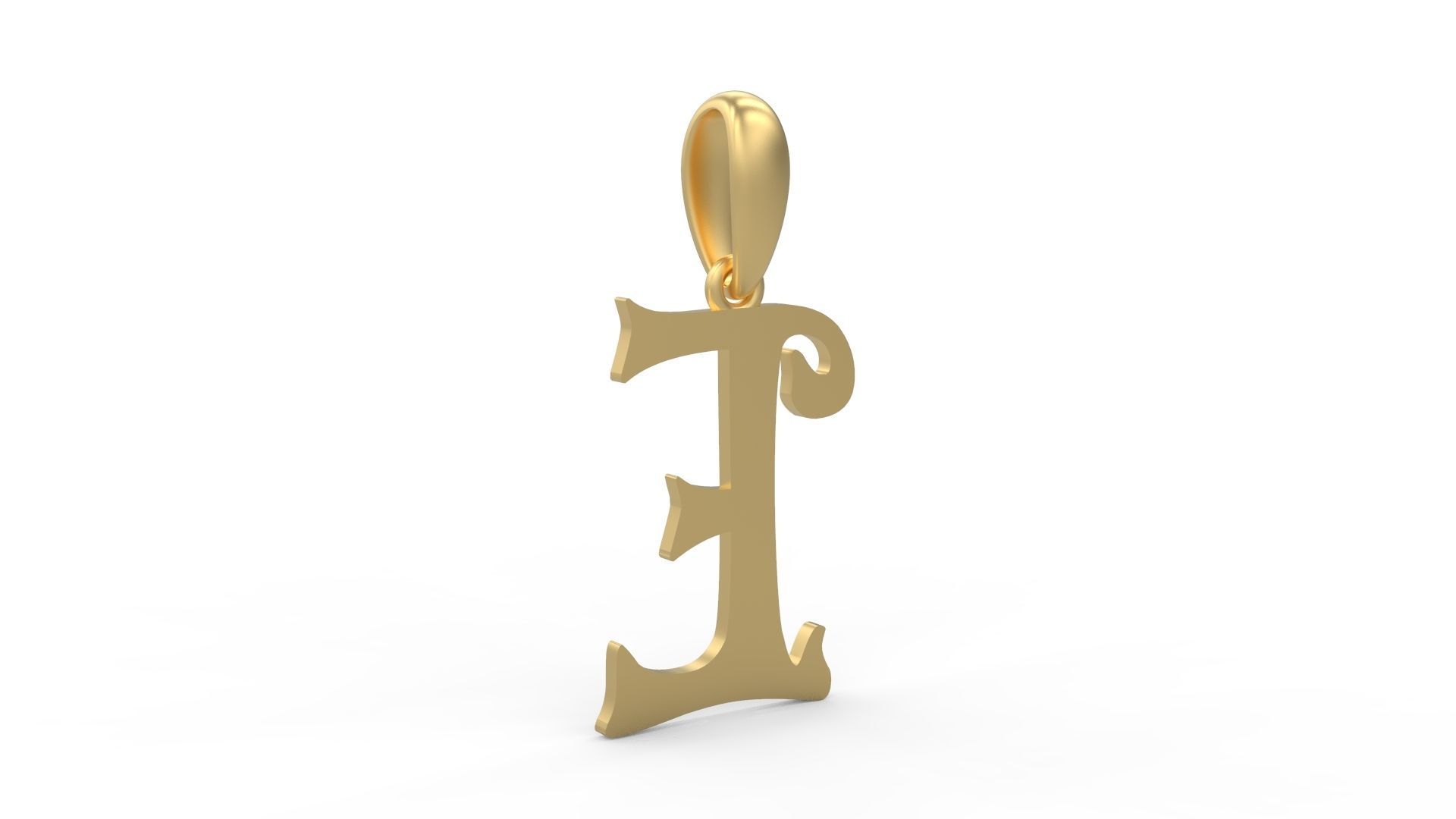 Initial Letters Pendant HalloWitch E 3D print model_3