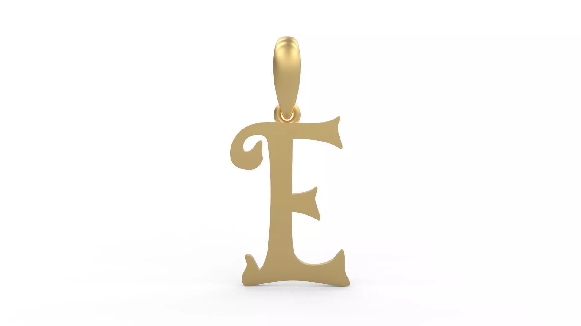Initial Letters Pendant HalloWitch E 3D print model_0