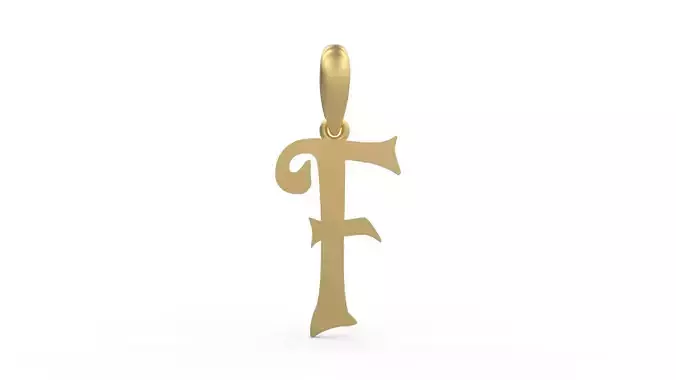 Initial Letters Pendant HalloWitch F