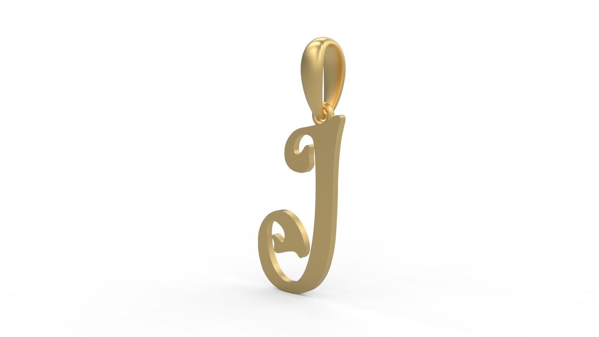Initial Letters Pendant HalloWitch J 3D print model_1