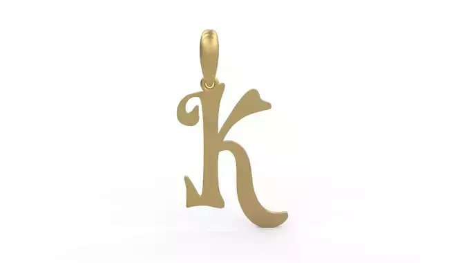 Initial Letters Pendant HalloWitch K