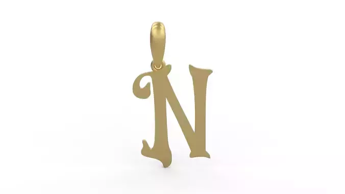 Initial Letters Pendant HalloWitch N