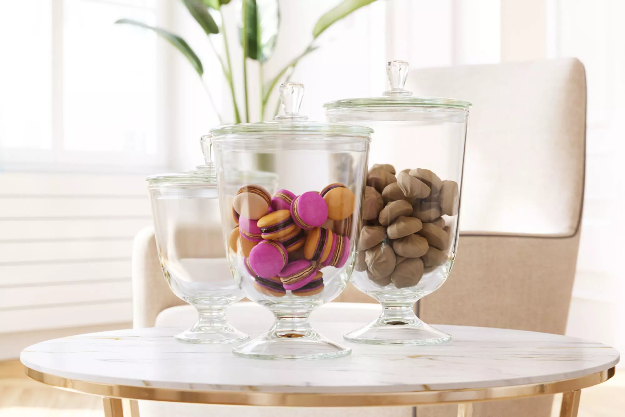 Macarons cookies jar 3D model_0