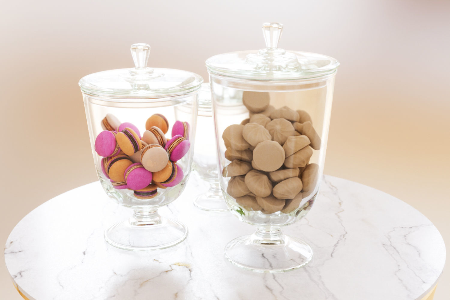 Macarons cookies jar 3D model_1
