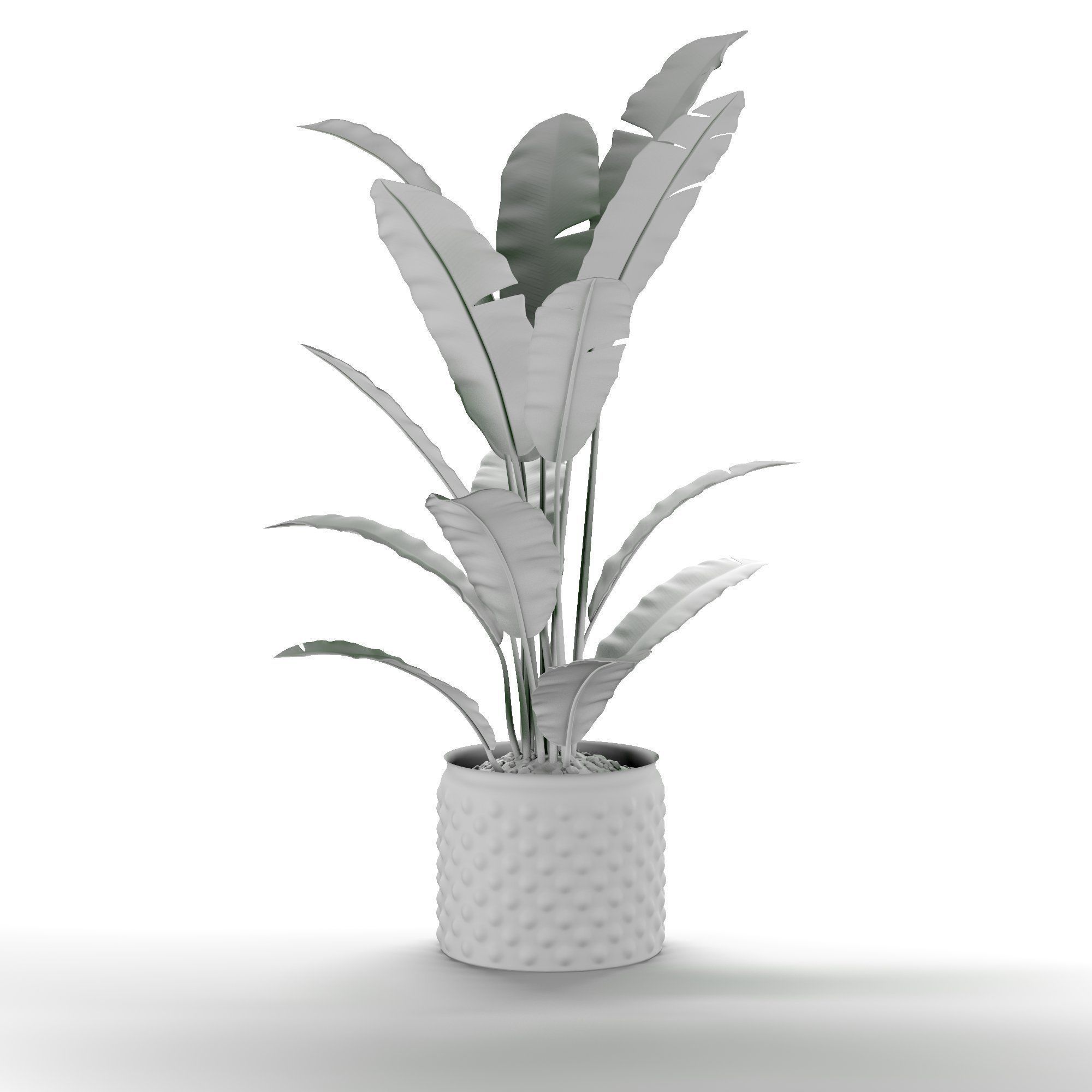 flower pot Low-poly 3D model_4