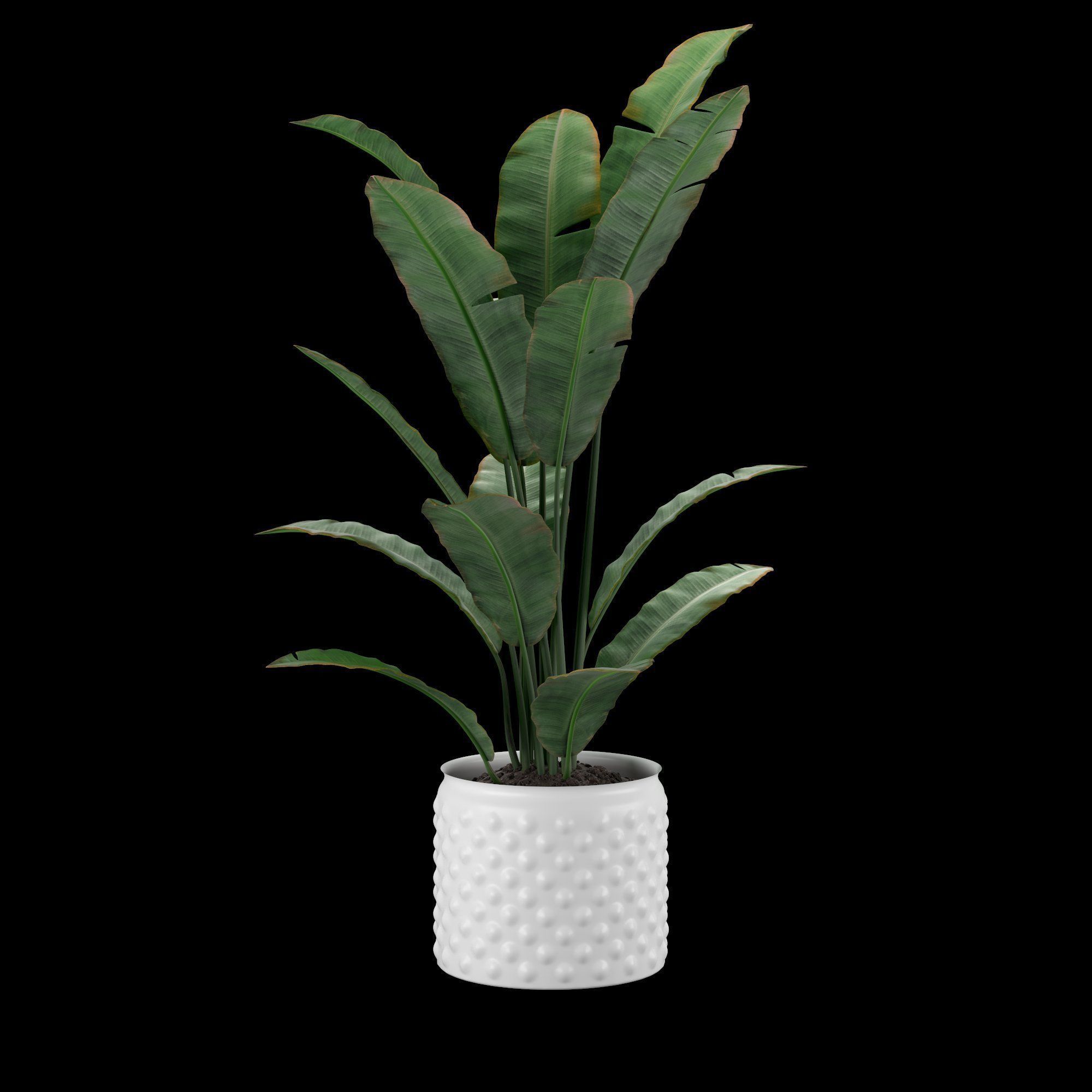flower pot Low-poly 3D model_1