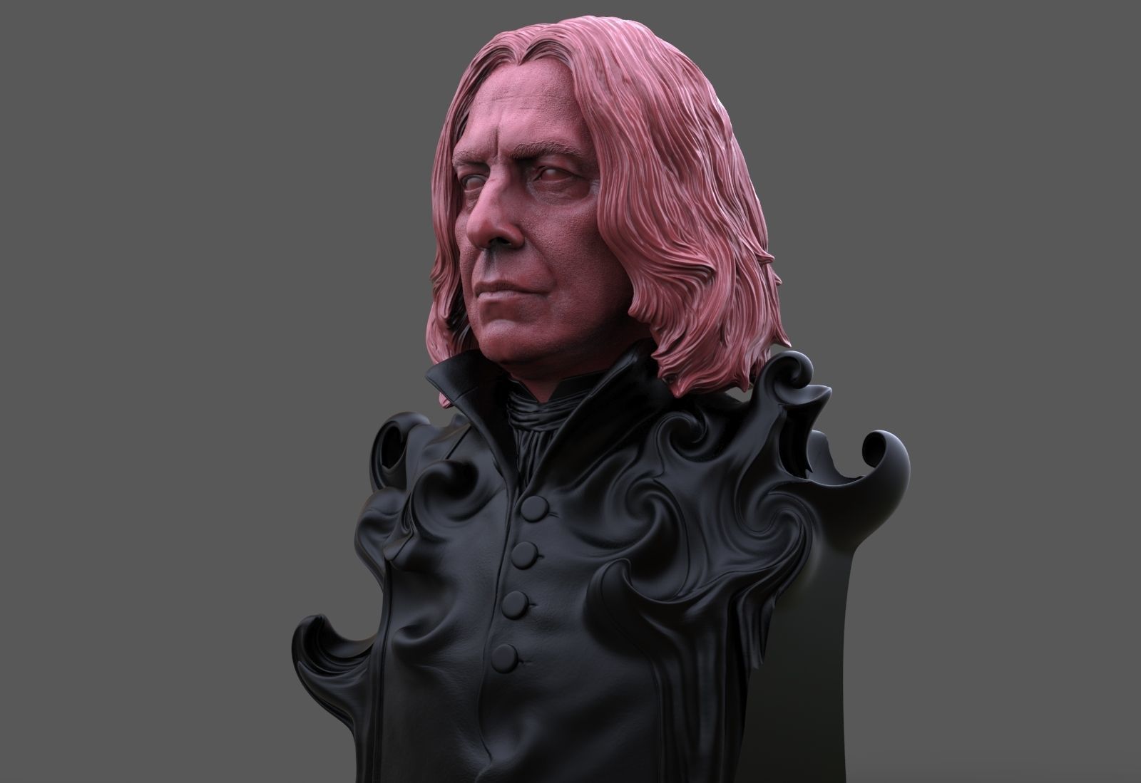 Severus Snape Bust 3D print model_2