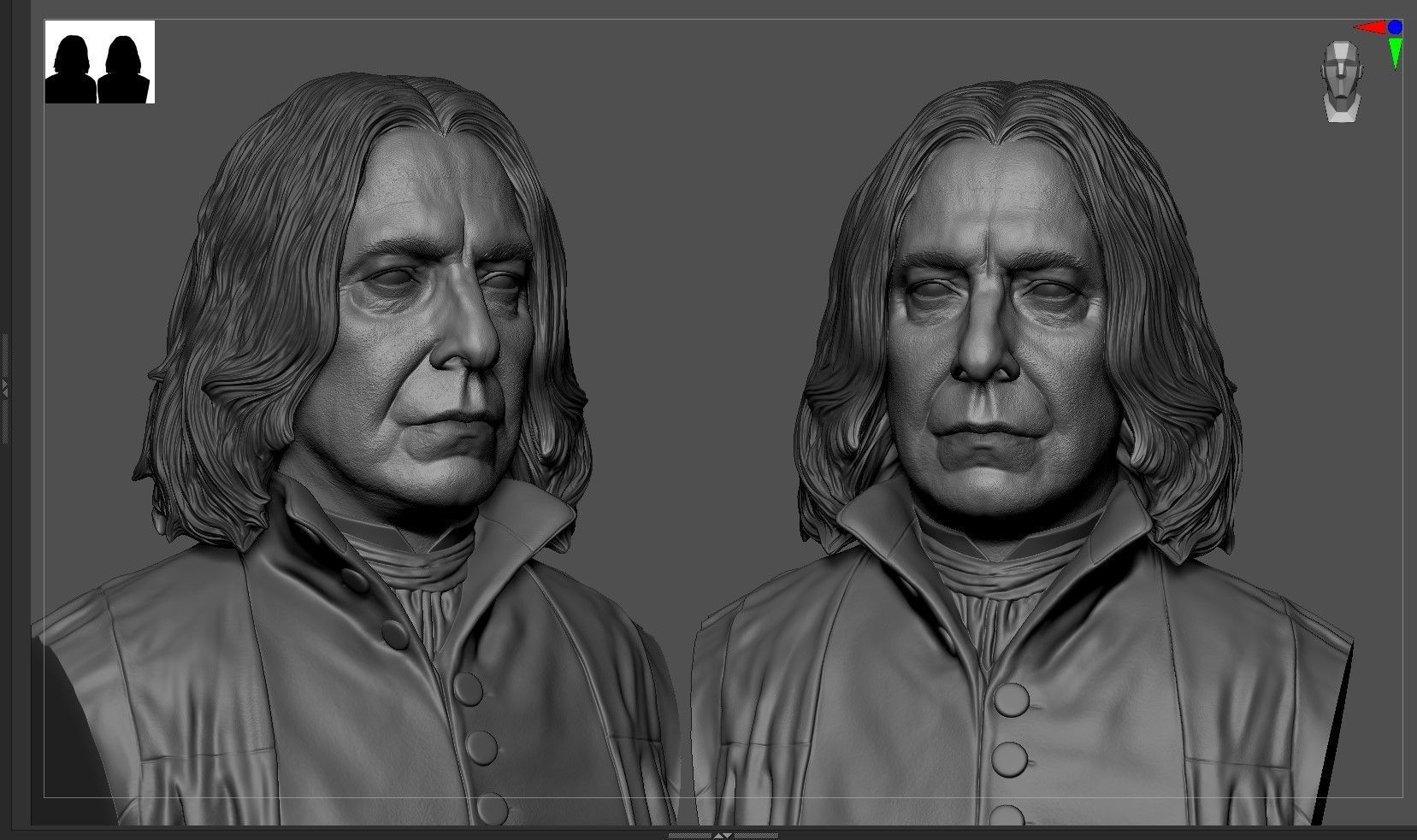 Severus Snape Bust 3D print model_4