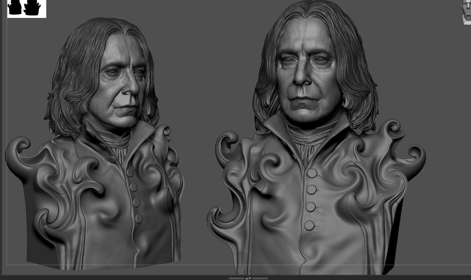 Severus Snape Bust 3D print model_6